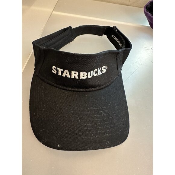 Starbucks Coffee Visor Employee Spell Out Logo Uniform Crew Apparel Hat Cap - Picture 3 of 4